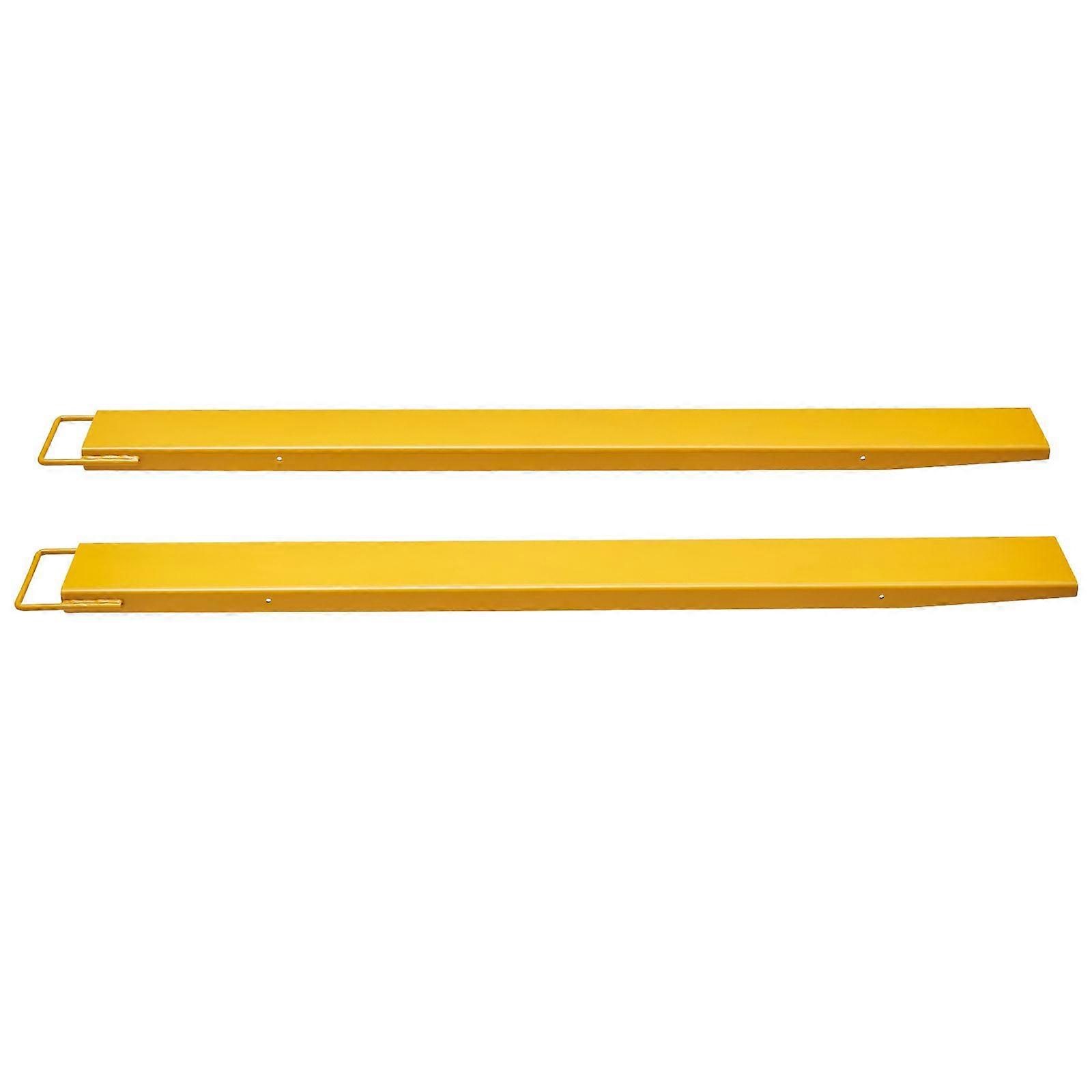 Pallet Fork Extensions, 72" Length 4.5" Width, Heavy Duty Carbon Steel Fork Extensions for Forklifts, 1 Pair Forklift Extensions, Yellow