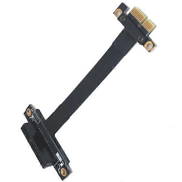 PCIE PCI Express 4X to 1X Extension Cable PCI-E 1X to 4X Extension Cable Vertical 90 Degree Ribbon Cable, 15cm