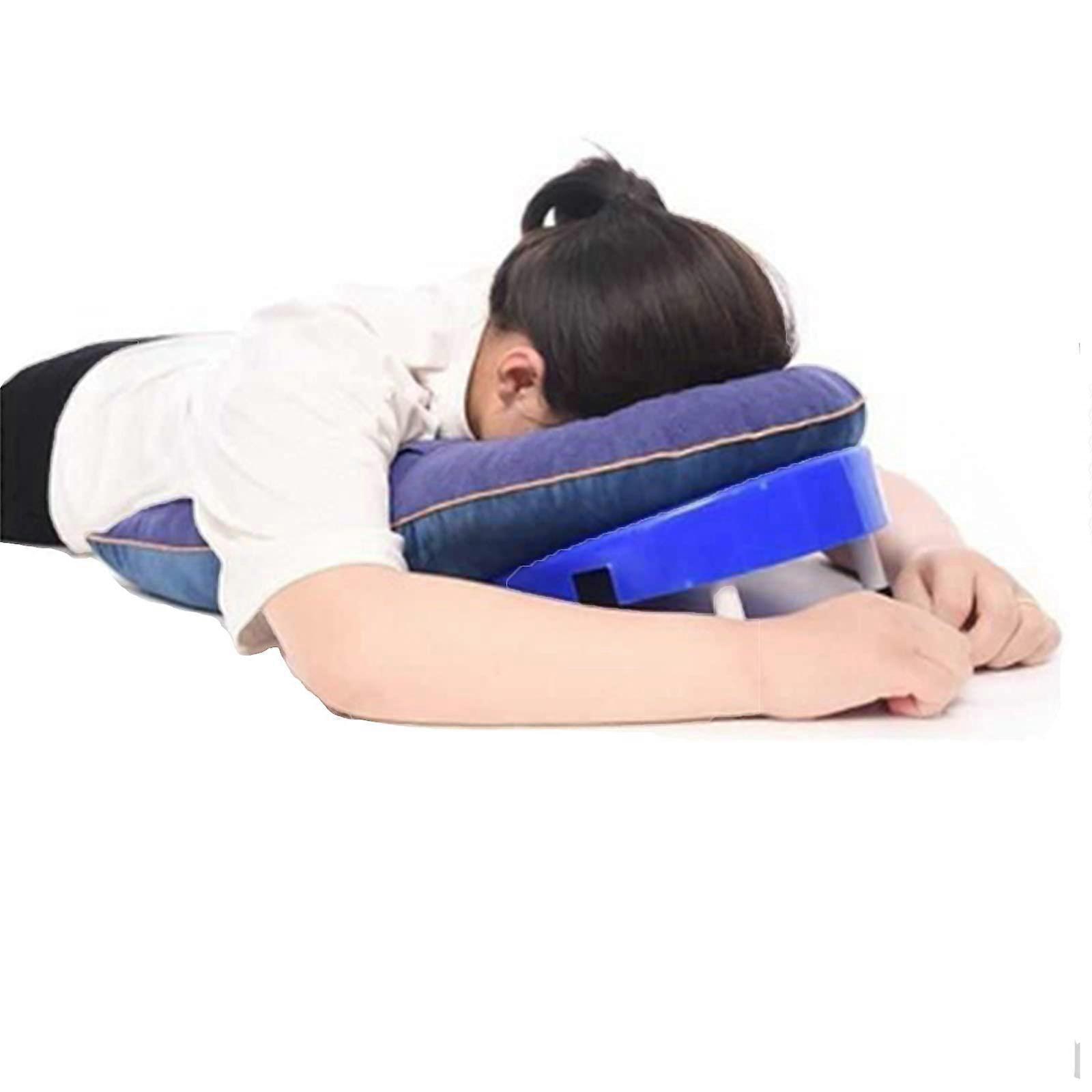 Head Shoulder Support Pillow Face Down Pillow Shoulder Support Pillow After Eye Surgery Pillow Patient (Blue)