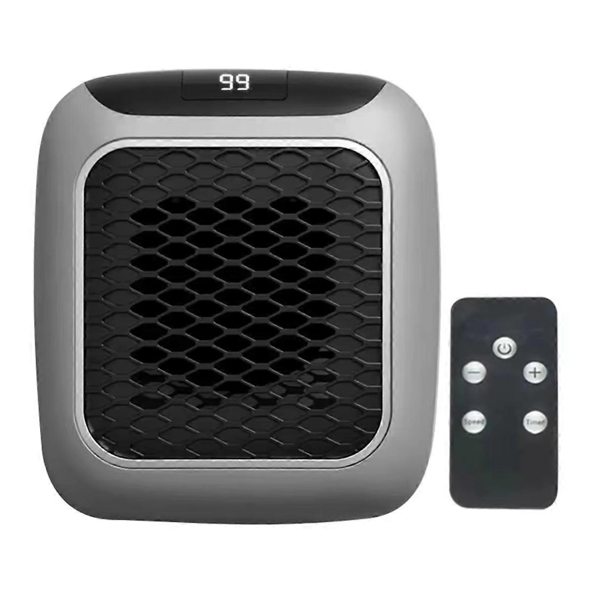 800W Mini Heater for Home Small Bathroom Heating Fans Wall Mounted PTC Ceramic Electric Heater with Remote EU Plug