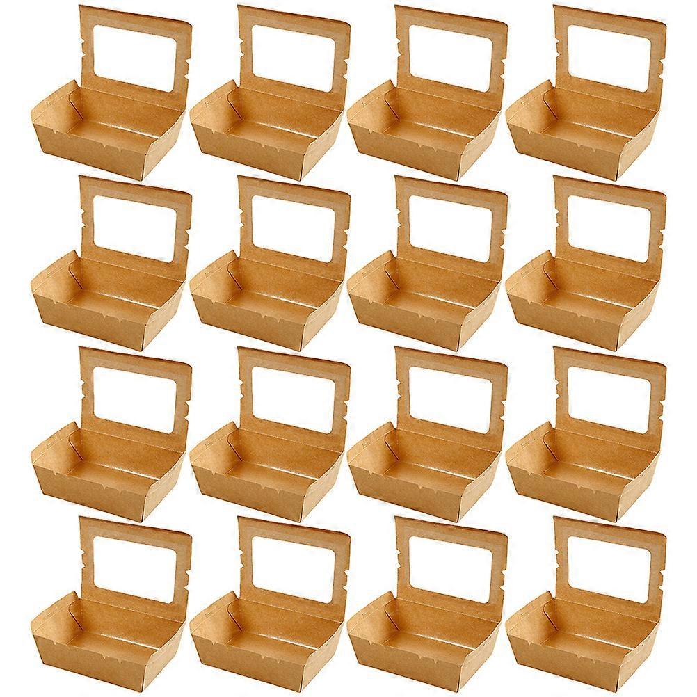 Durable Kraft Paper Food Boxes for Parties and BBQ with Convenient Tab Lock Closure Light Yellow 50pcs