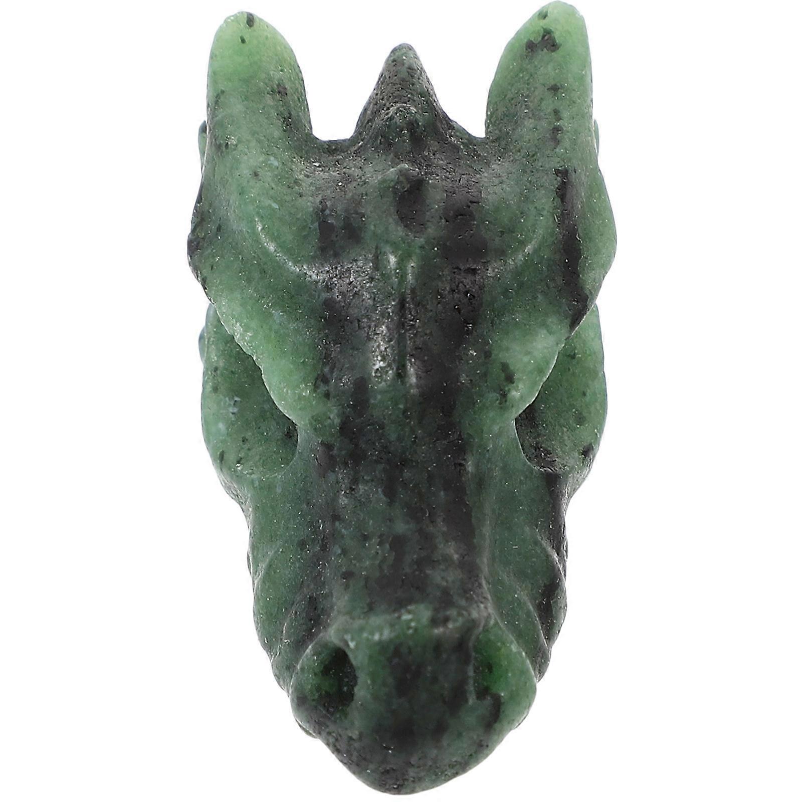 Crystal Dragon Head Figurine Elegant Design Home Decor Shelves Mantelpiece 1Pack