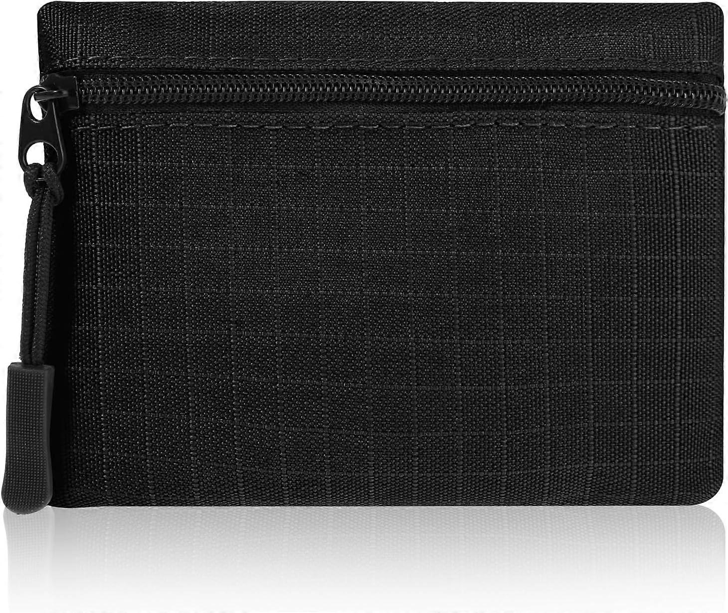 Mini Canvas Coin Purse, Portable Change Pouch with Zipper Coin Pouch