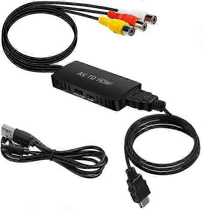 <d>2個RCA-HDMIコンバーター、HDMIケーブル付き、RCA-HDMIアダプター、AV-HDMI