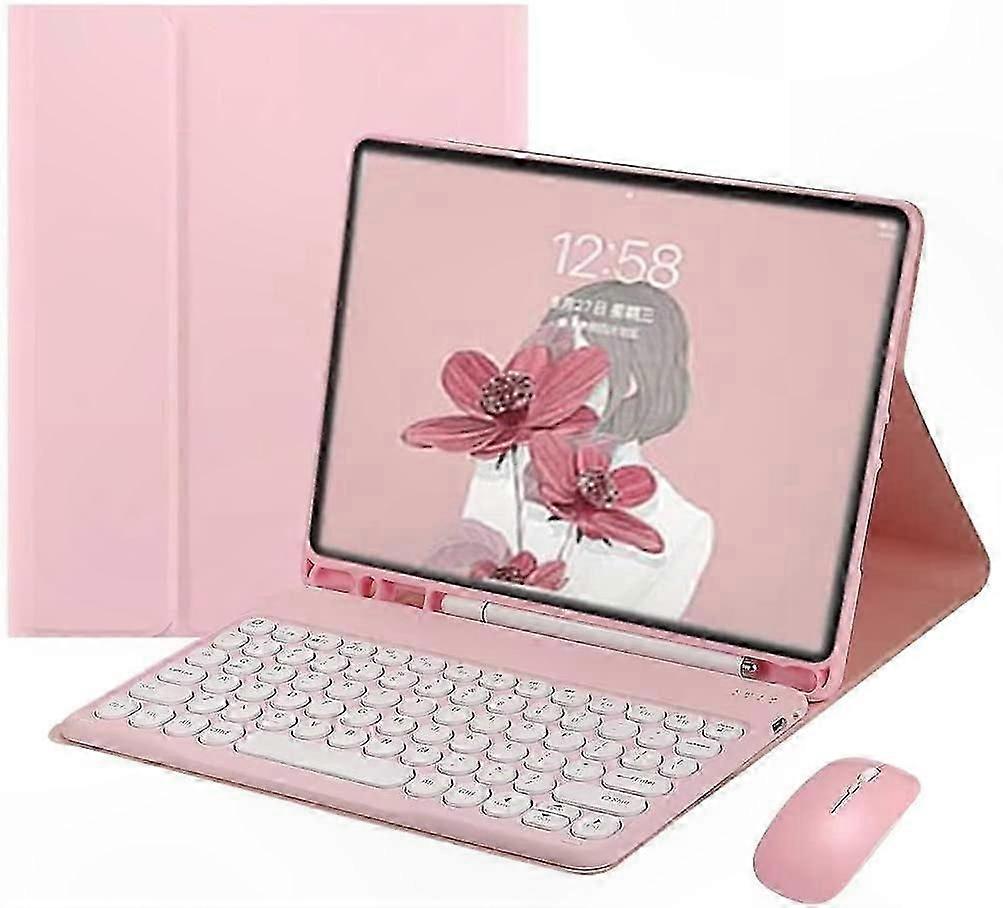 Ροζ θήκη πληκτρολογίου για tablet 10,4" με σχεδίαση συμβατή με Mous