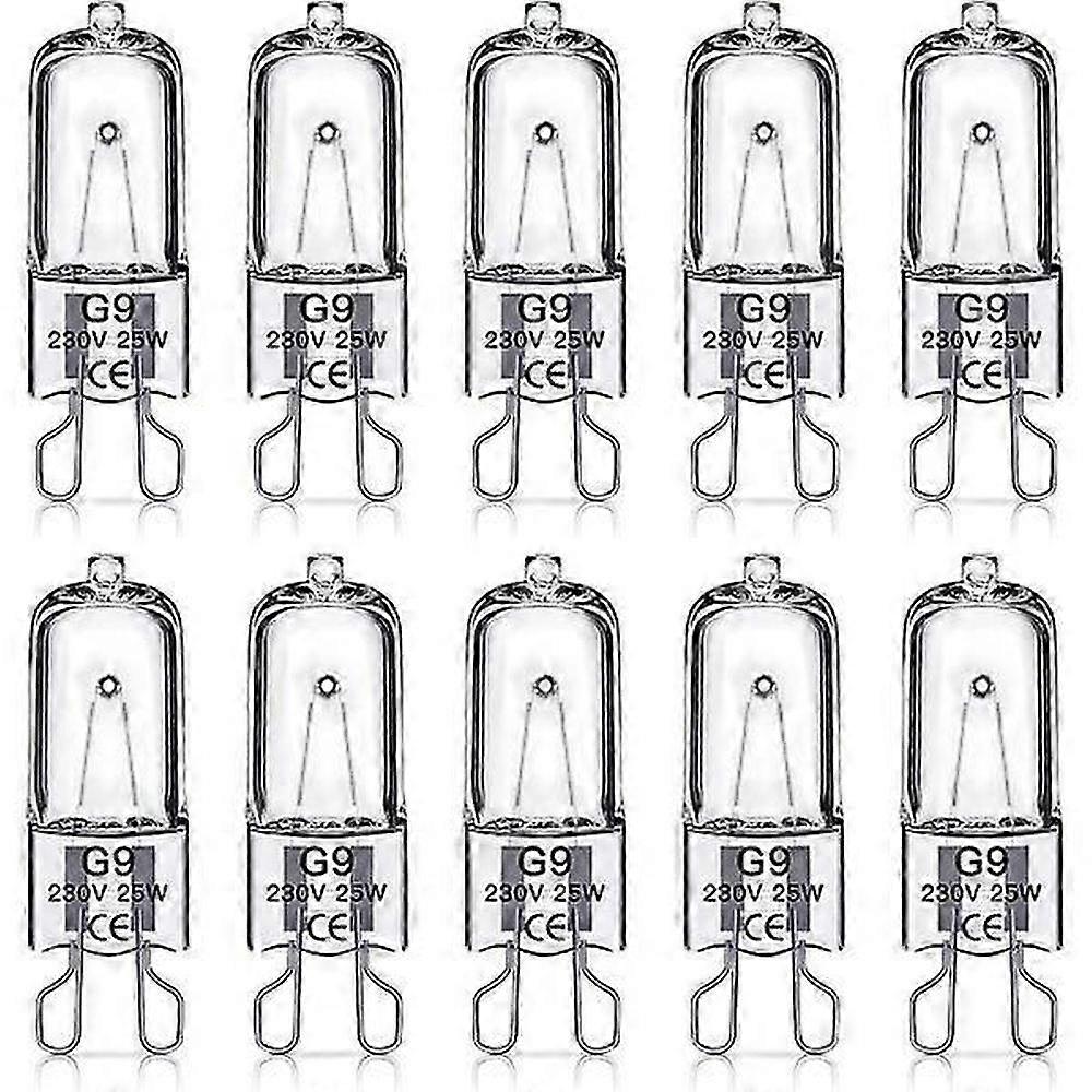 G9 halogen lamps, 220V, 10-pack