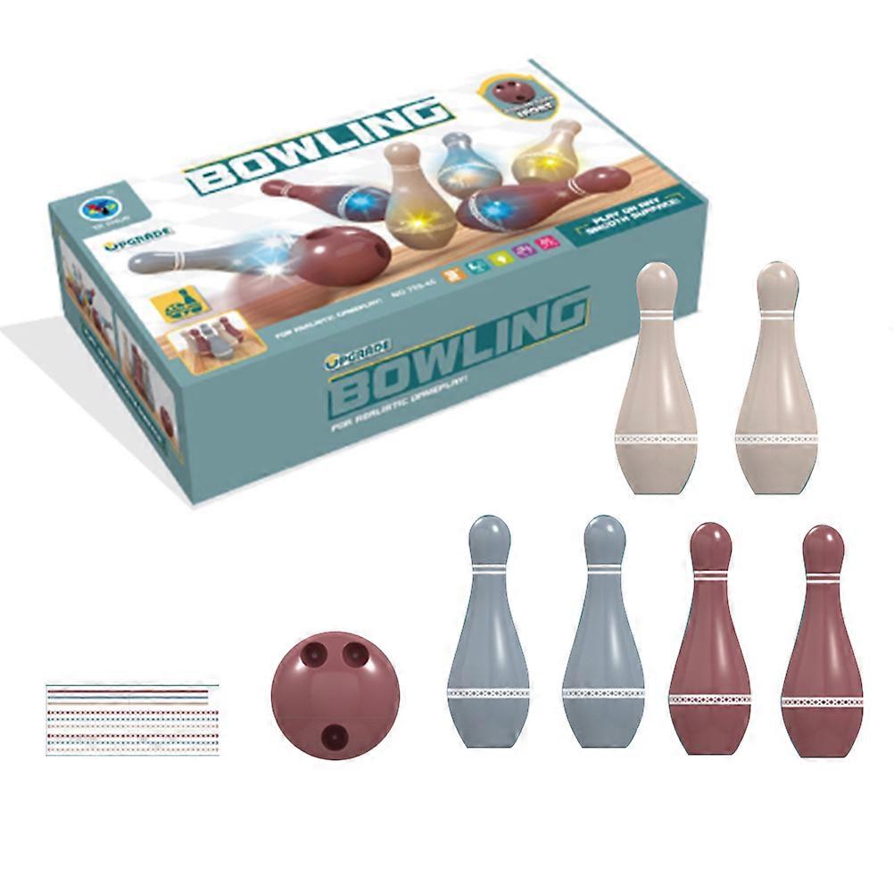Glow-in-the-Dark Bowling Set for Kids with 6 Pins & Ball - Fun Indoor Family Game