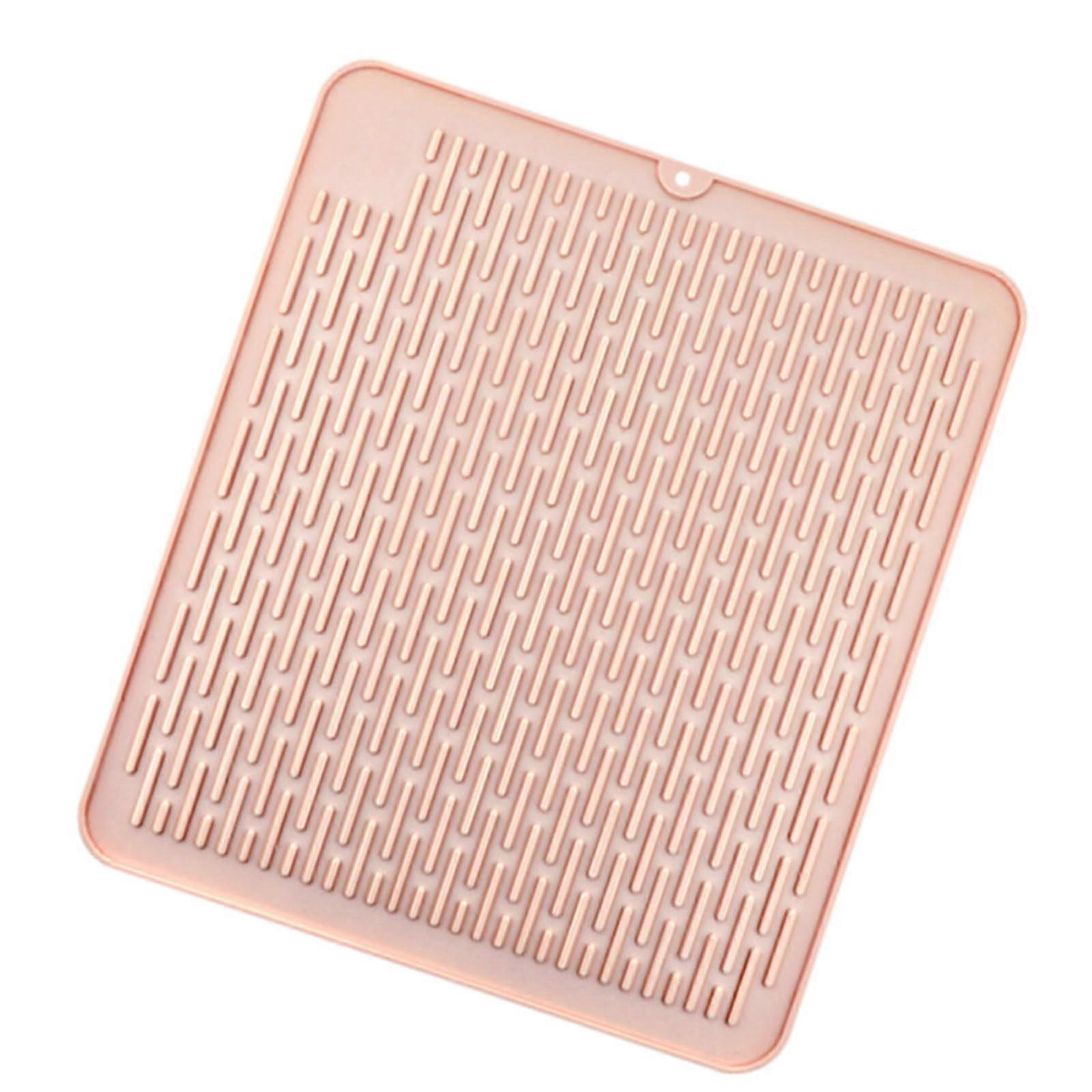 Waterproof Silicone Drip Mat For Kitchen Countertops And Utensils Apricot Color