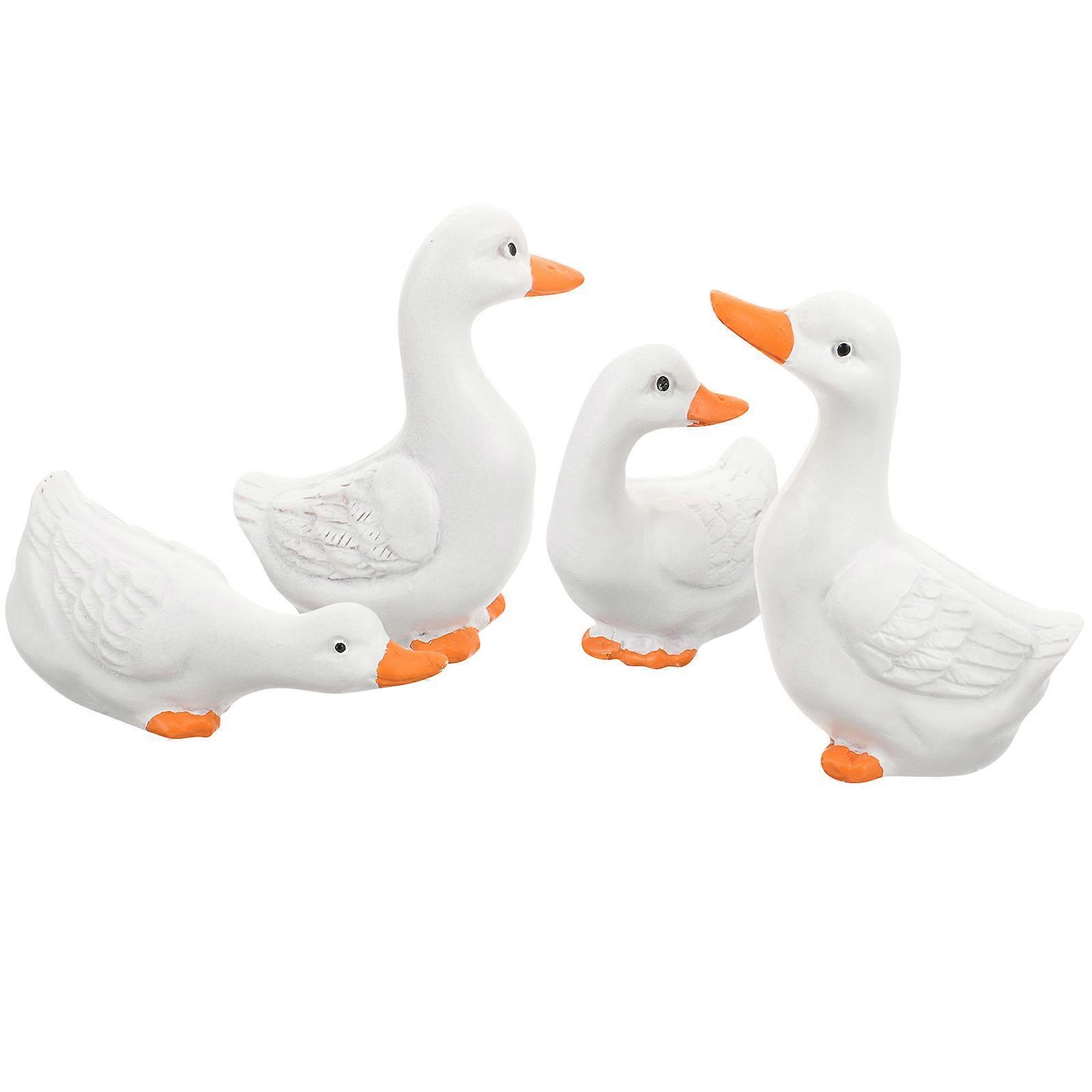 Creative Statuette Resin Material for Decor Mini Size 4 Pieces