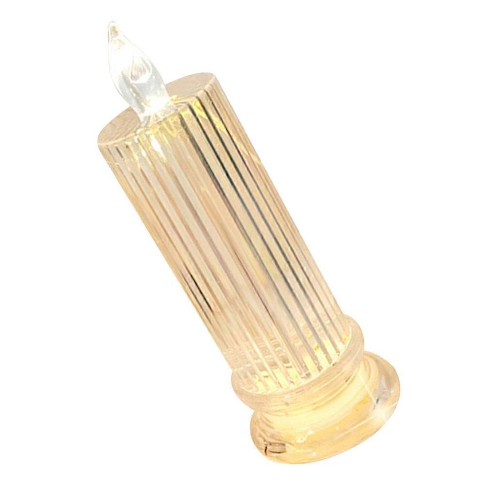 Candle Shape Decorative Lamp Unique Design For Dinner Party Bedroom Lighting 1Set