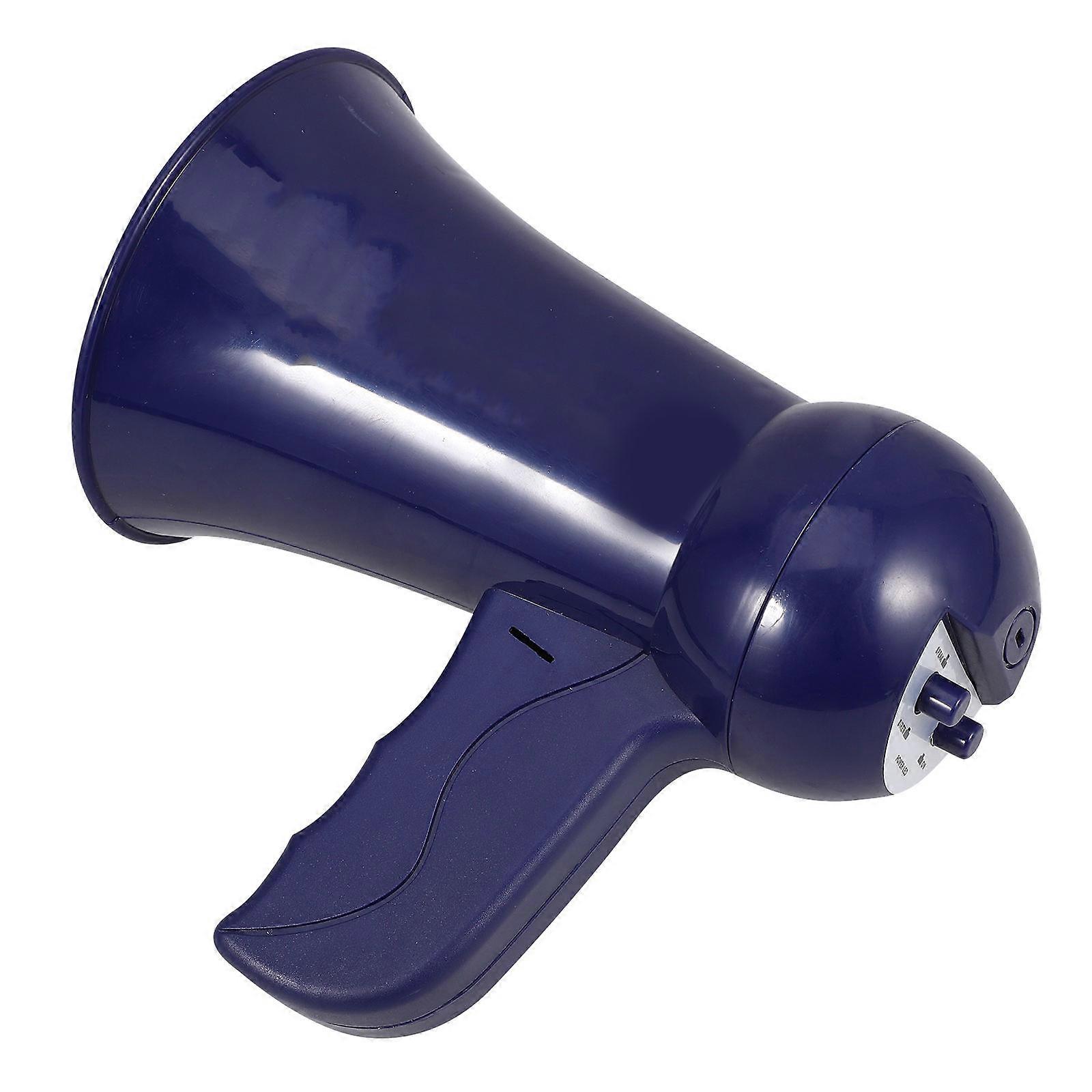 Portable Plastic Megaphone Toy for Kids Party Roleplay with Built-in Amplifier Blue