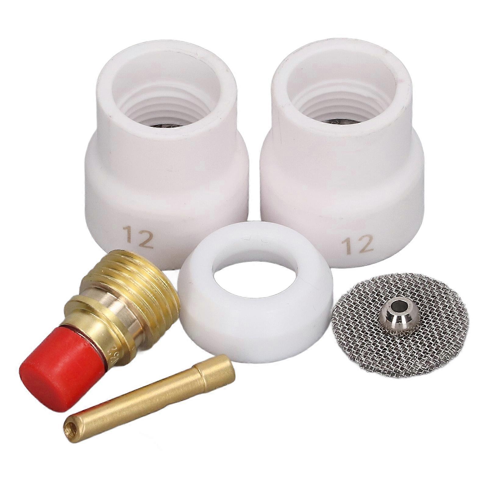 6PCS Welding Torch Adapter Kit Copper PTFE Standard Size TIG Welding Torch Adapter Kit for Replacement