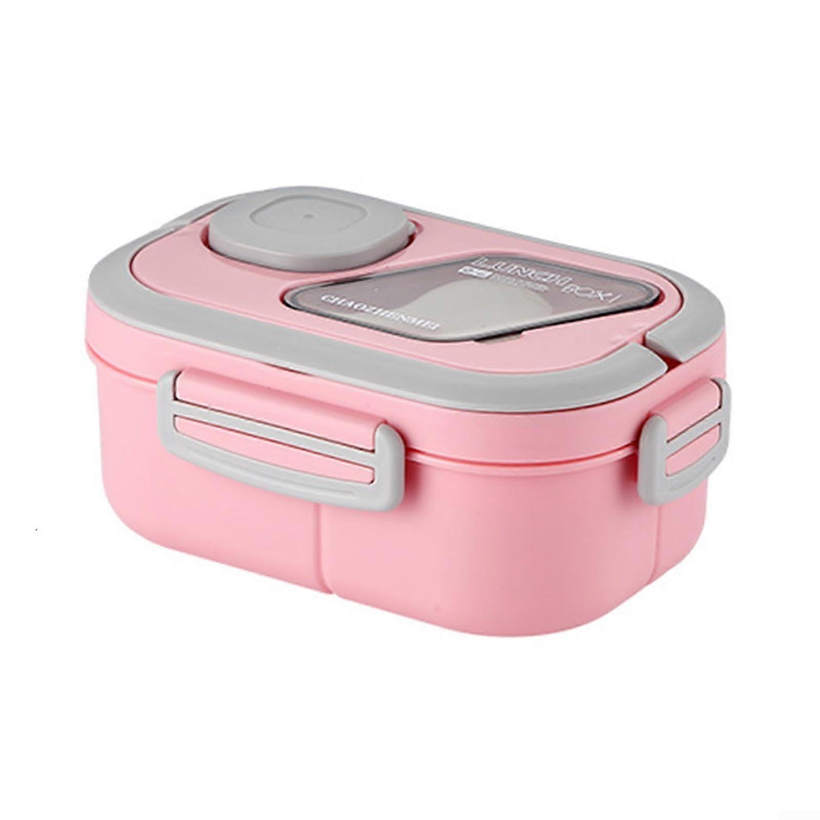 Reusable Lunch Box With Portable Carry Handle Leakproof Design PP Material Powder Color