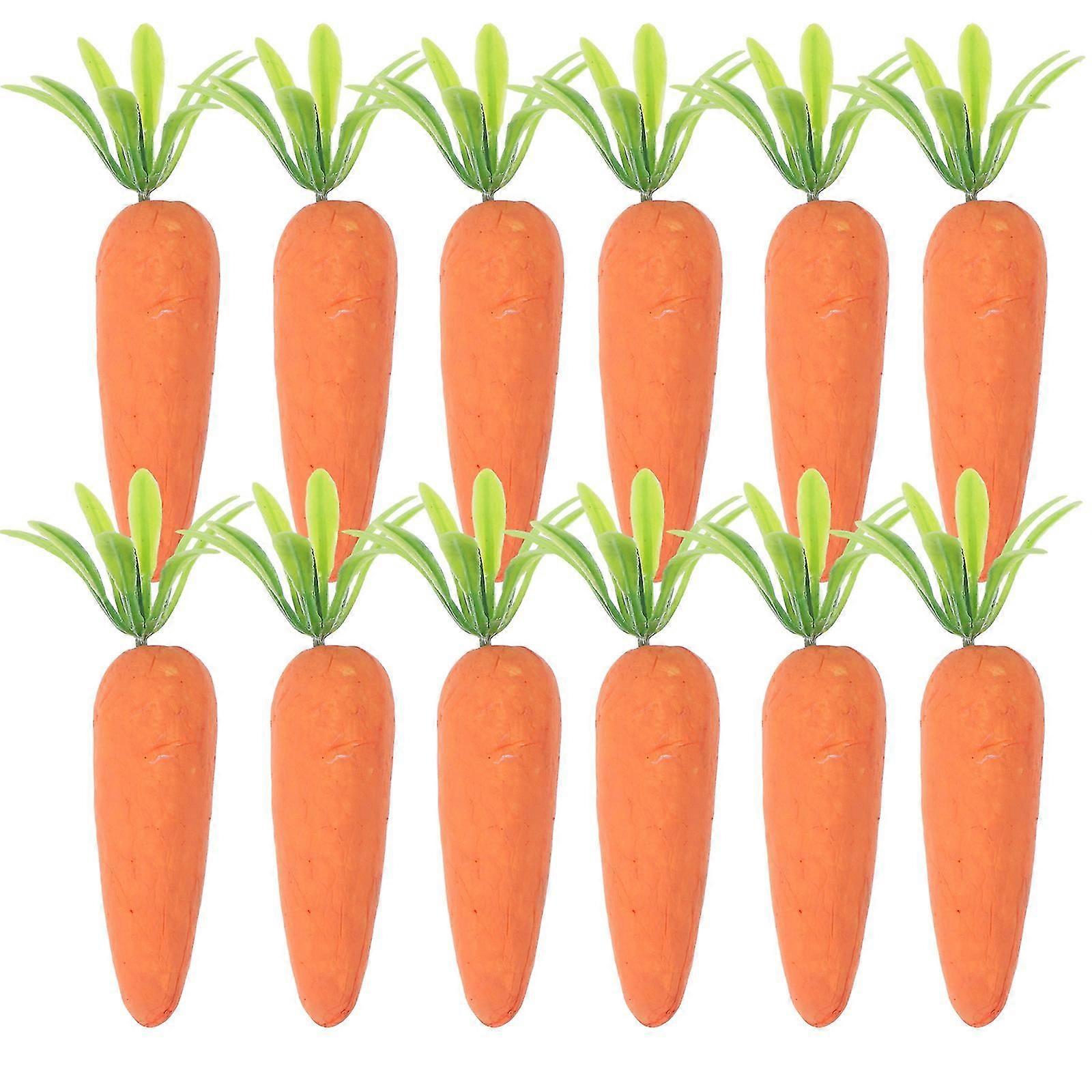 24pcs Easter Artificial Carrot Simulation Carrots Decor Carrot Easter Decor