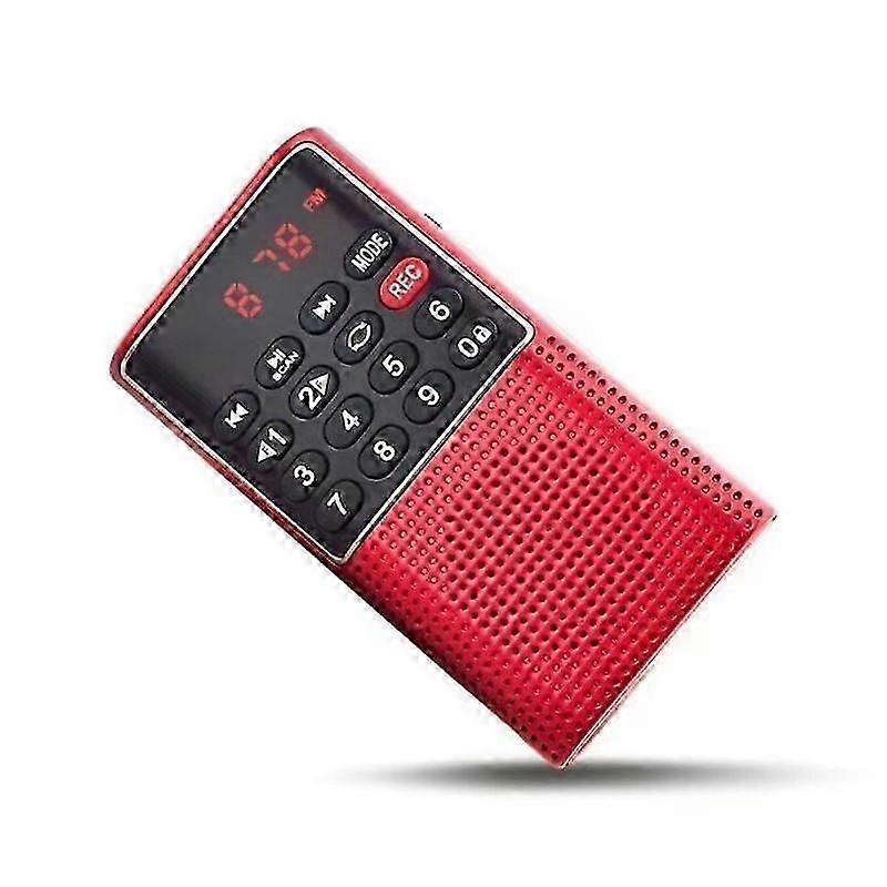 Compact Red MP3 Player Speaker with FM Radio - Great for UK Outdoor Activities