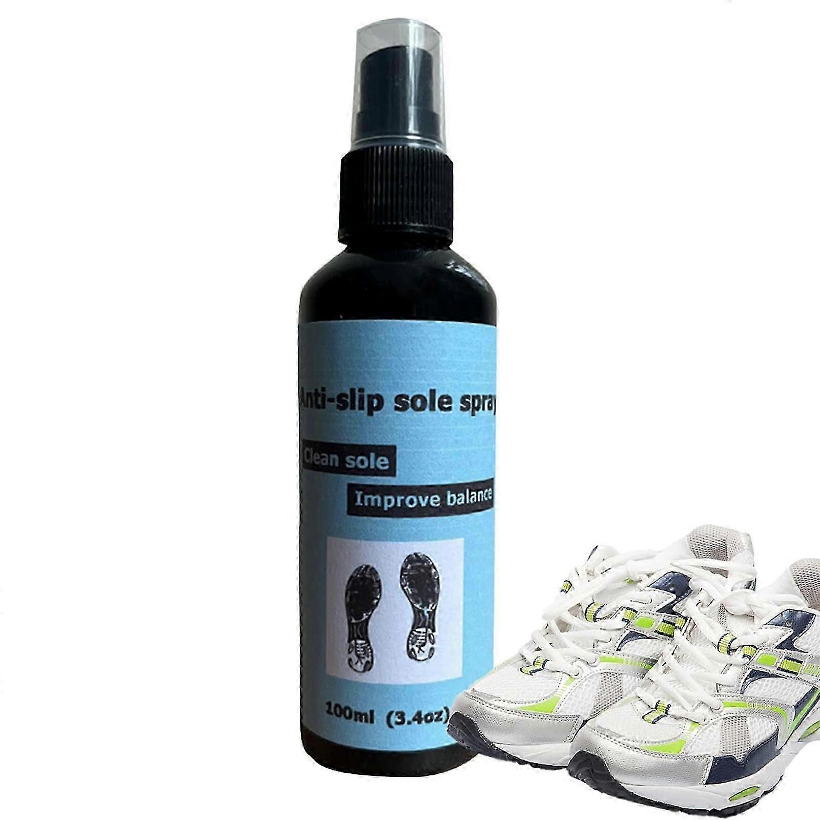 Basketball Shoe Grip Spray, Shoe Sole Grip Enhancer, 100ml Anti-Slip Sole Spray, Shoe Sole Protector Improves Traction, Cleans & Rejuvenates Shoe Sole