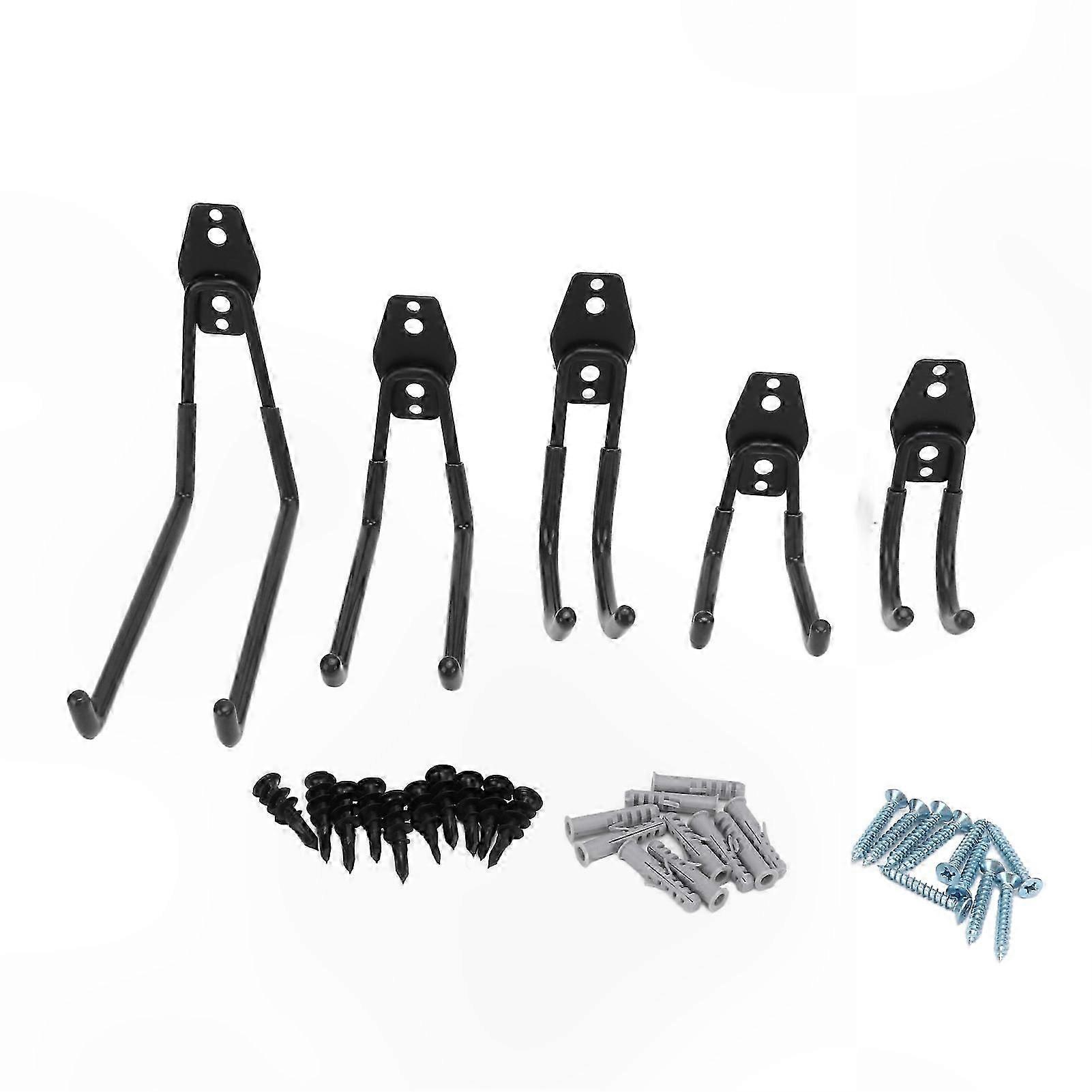 5-Pack Heavy Duty Wall Mount Hooks for Garage Storage, Holds up to 40kg, Ideal for Bikes, Chairs, Ladders, and More