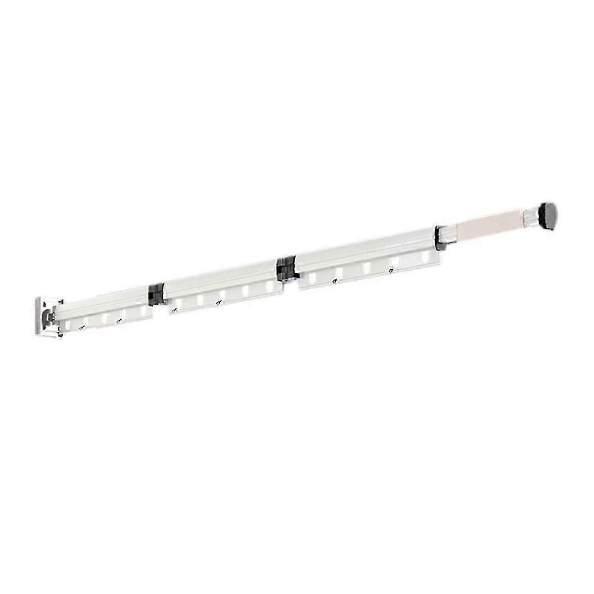 Foldable Retractable Wall Mounted Space Saver Clothes Hanger Rack,B