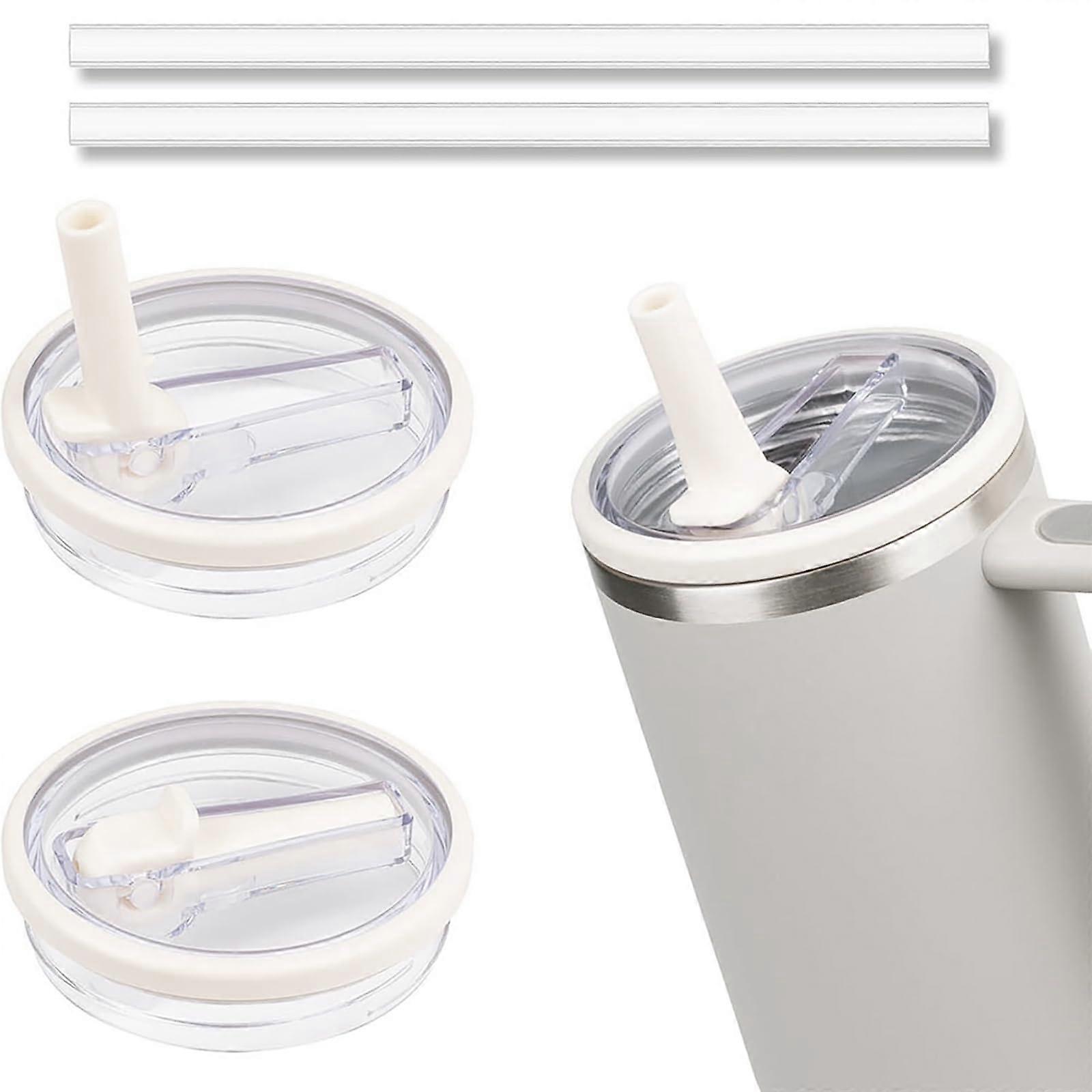 Lid 2 Pack 40 Oz Tumbler Lids, Spill Proof, Splash Resistant, Reusable Replacement Lid Compatible With Stanley Cup