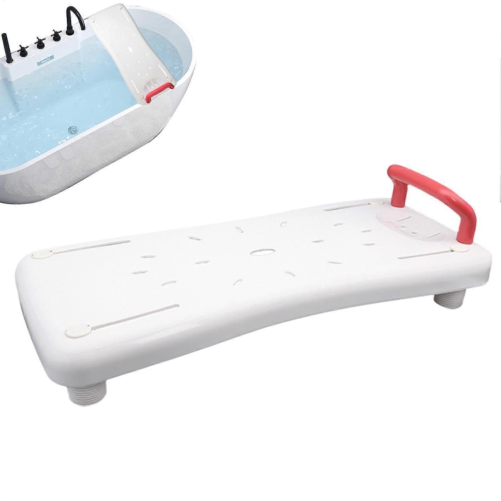 Suspended Bath Seat for Tub and Shower, Adjustable, Non-Slip Bath Bench With Safety Handles, Portable Shower Chair