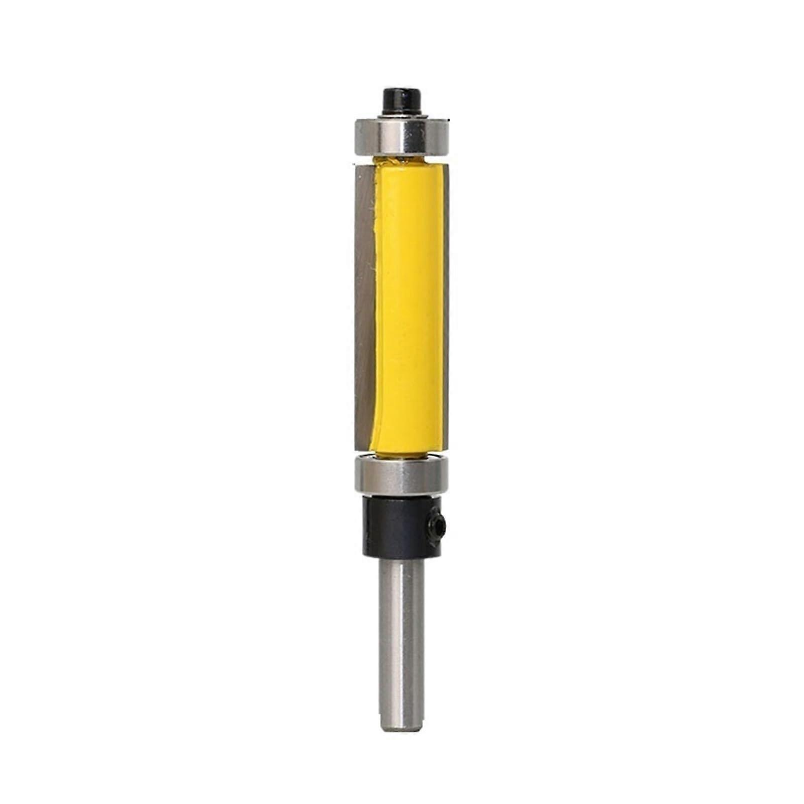 1 Piece 1/4' Shank Template Trim Router Bit with 2' Long Cutter Features:  and Bottom Bearings Woodworking Tool