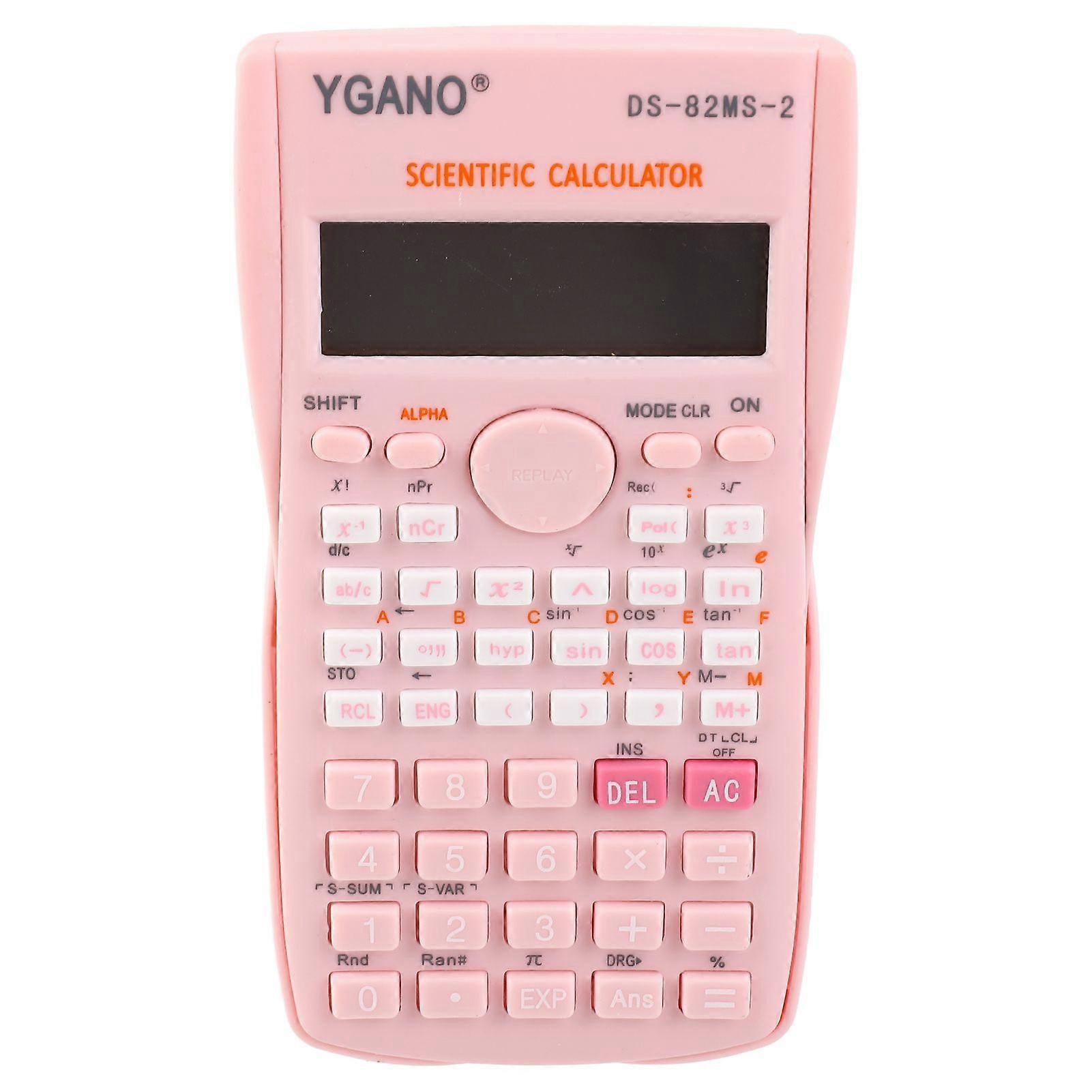 Scientific Calculator 12 Digit 240 Functions Multifunction Large Display Function Calculator with Sliding Hard Cover Sakura Pink