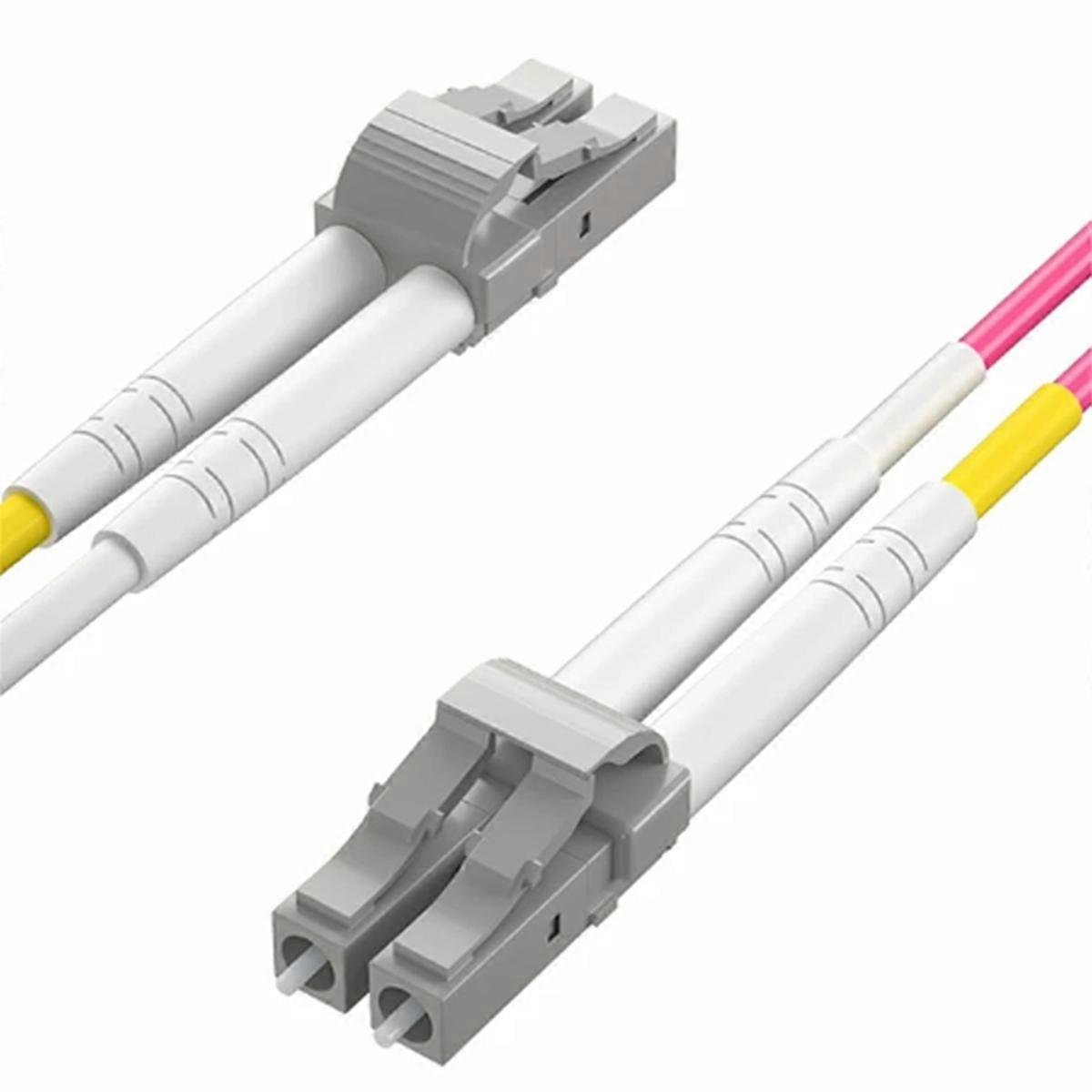 For OM4 LC-LC UPC Duplex Fiber Patch Cable LSZH Jacket for