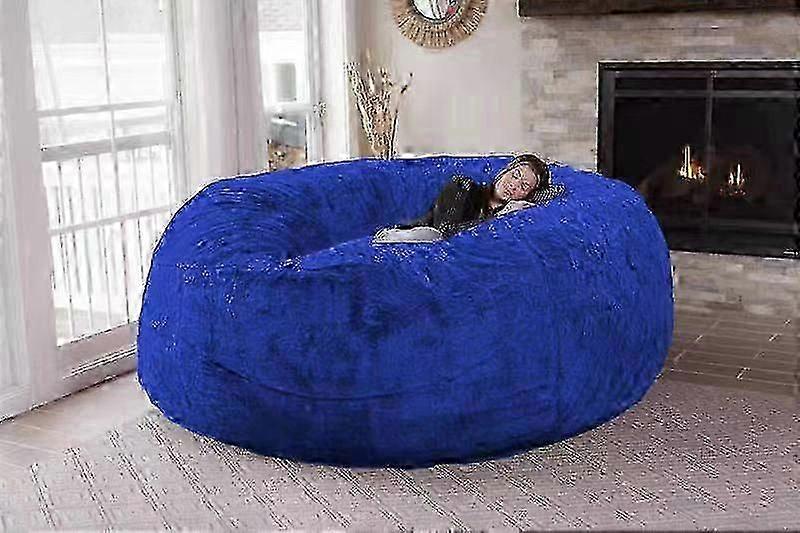 Artificial Fur Bean Bag Chair - Luxury Floor Lounger for Relaxing, Not Including Filler