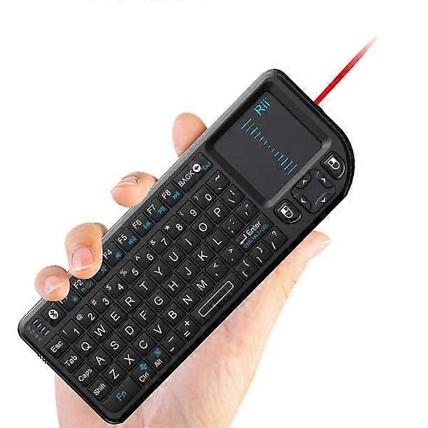 K02+ Wireless Bluetooth with Laser Rii Mini Keyboard Touchpad Mouse for PC Laptop