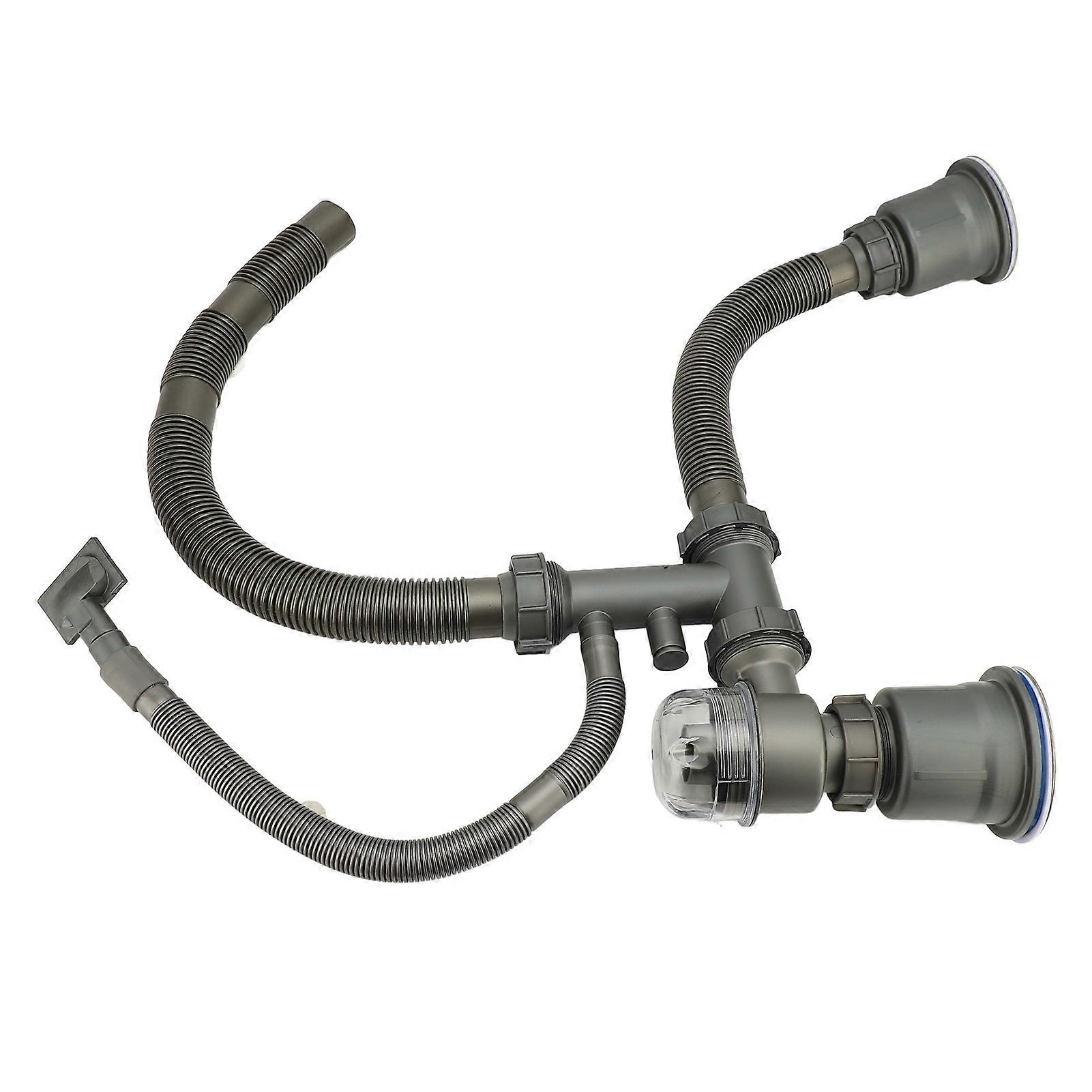 Odor Proof Double Bowl Kitchen Sink Drain Kit, 920g Durable