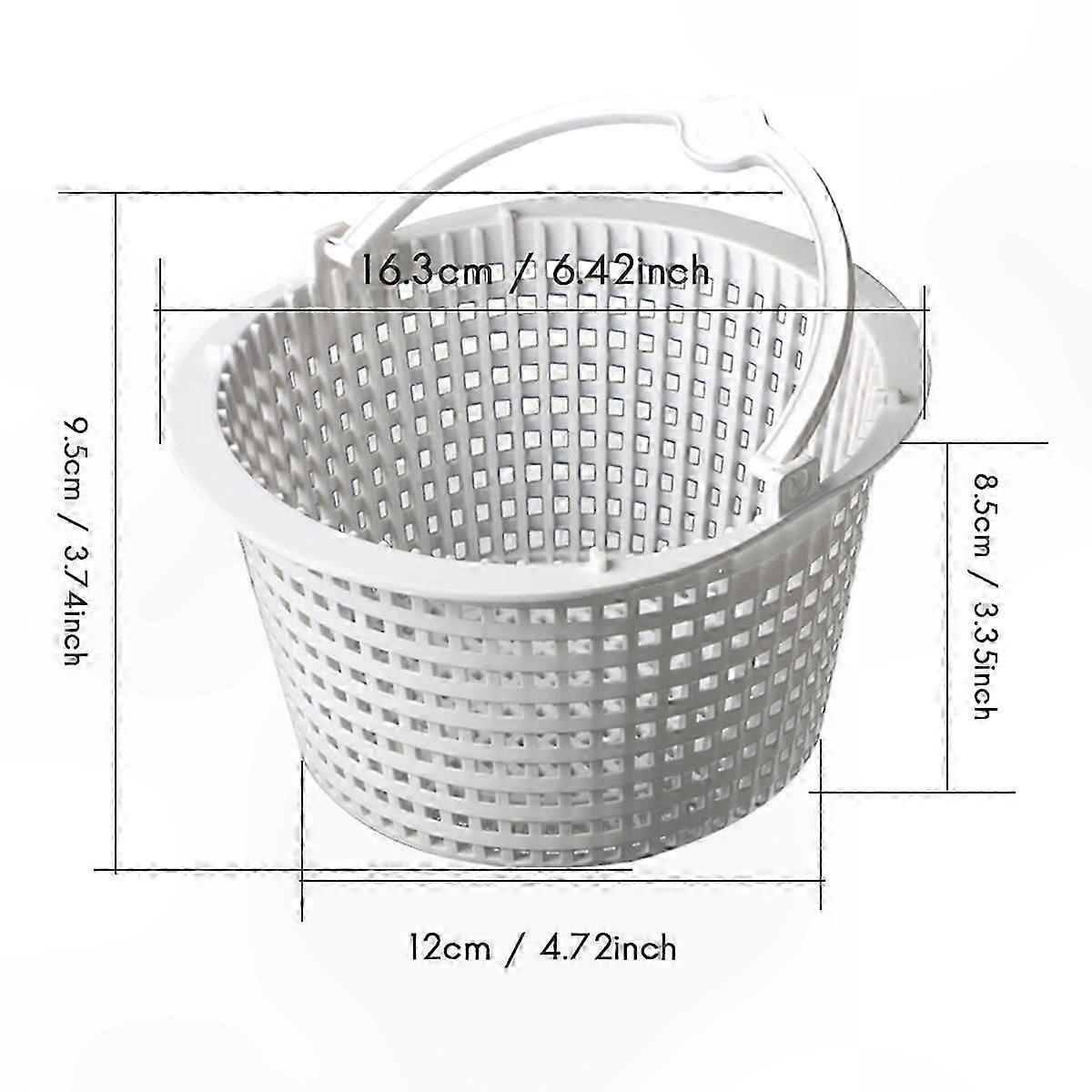 2-Pack Pool Skimmer Baskets with Handles for Above Ground Swimming Pools Replacement Parts Accessories