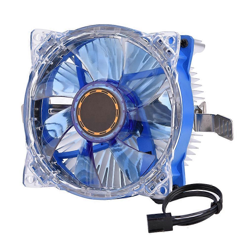 25 LED Lights Computer CPU Cooling Cooler Ultra-quiet Fan Heat Sink For Intel AMD Desktops Blue