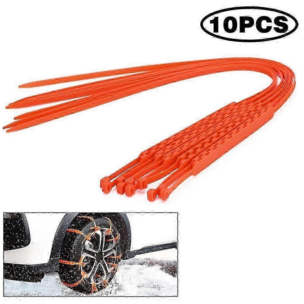 10 PCS Snow Tire Chain Anti-Skid Emergency Winter Driving for Car Truck SUV