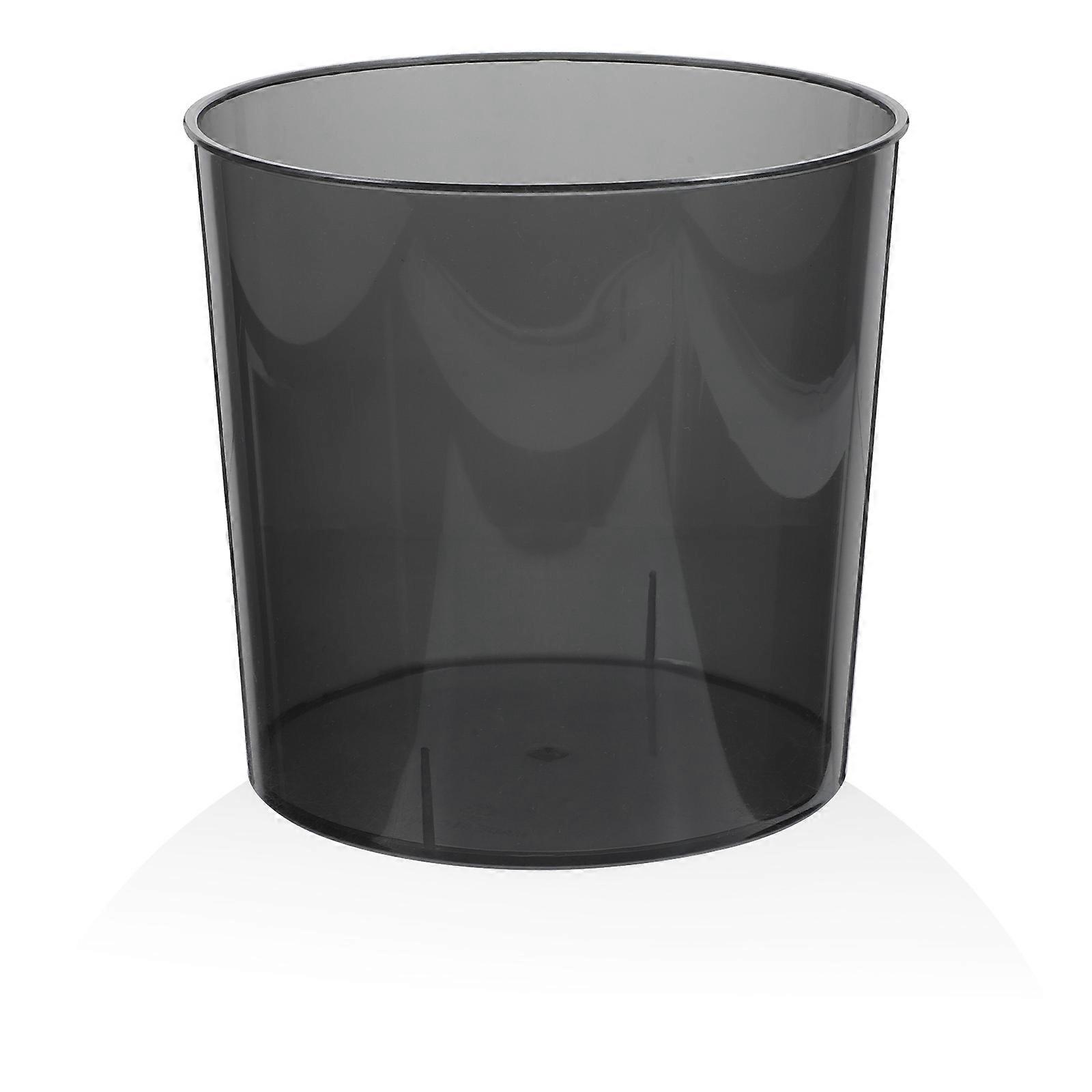 Slim Trash Bin Tabletop Garbage Bin Office Desktop Storage Box Grey Plastic for Trash Storage 1Set