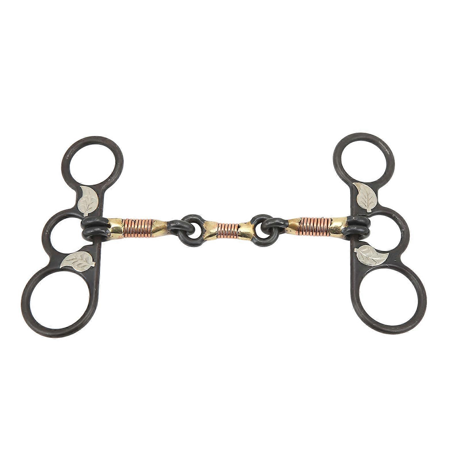 Broca de caballo Western Leaf Pattern Carbon Steel Copper 220x120mm