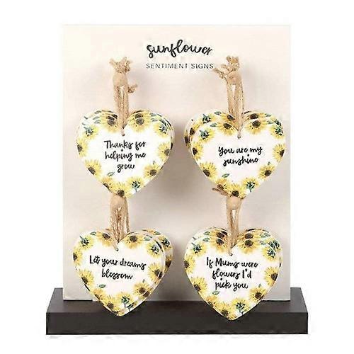 Something Different Sunflower Heart Hanging Sentiment Sign (Pack of 24)