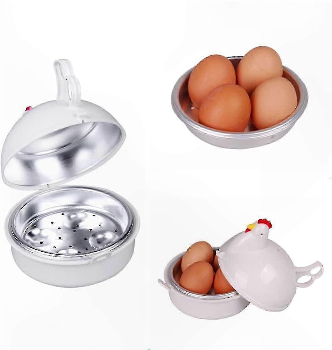 Kitchen Egg Cooker with Chicken Design 4-Egg Steamer Boiler for Easy Cooking