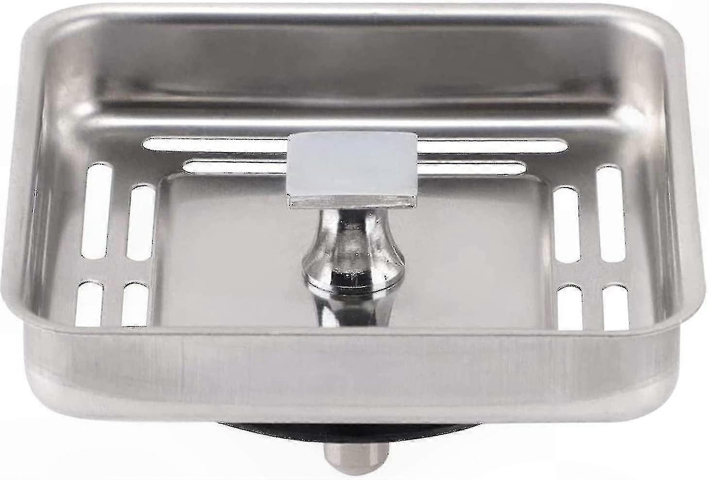 Stainless Steel Sink Stopper with Anti-Clog Net for Kitchen Use