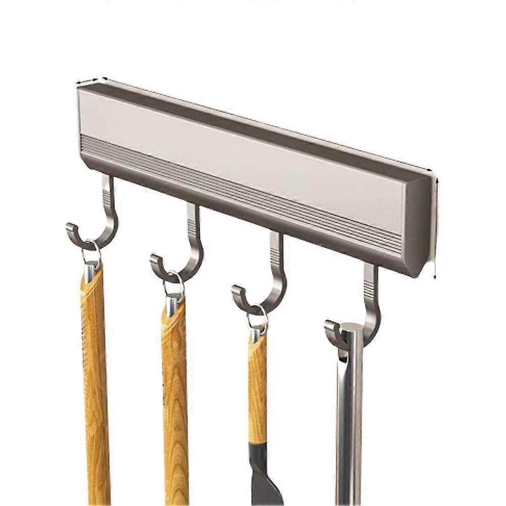 Self adhesive Hooks Rack Wall Mounted Kitchen Utensils Storage Row Hook Holder