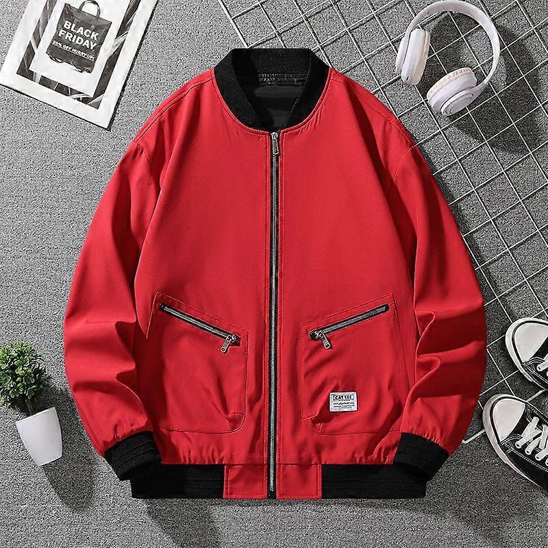 Plus-Size Korean Loose Casual Baseball Collar Jacket For Men