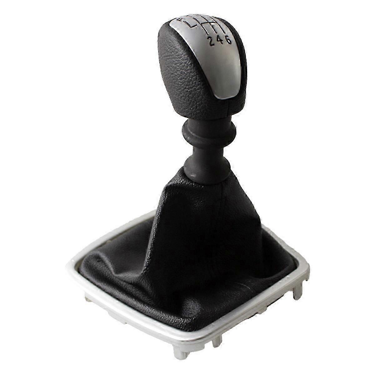 Car 6-Gear Manual Gear Shift Knob Gear Leather Lever for MK3 2007-2014