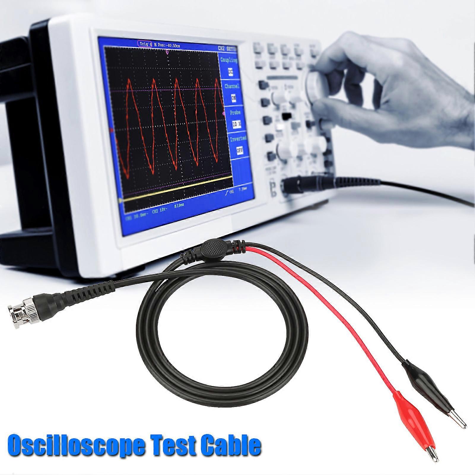 Lot de 2 câbles de sonde de test d'oscilloscope P1011 BNC Q9 vers double pince crocodile
