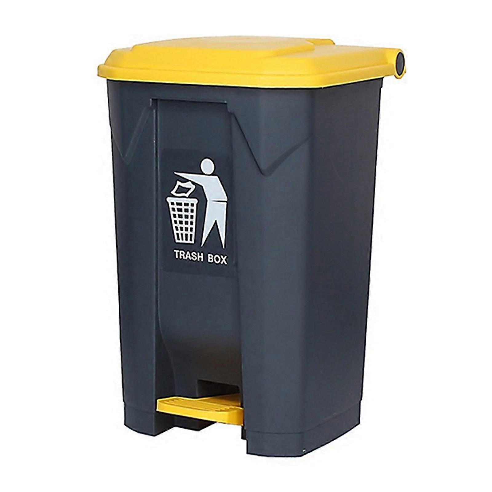 Garbage Container Bin Outdoor Plastic Trash Can 68L Large Capacity Pedal Bin With Lid For Outdoor Commercial Use