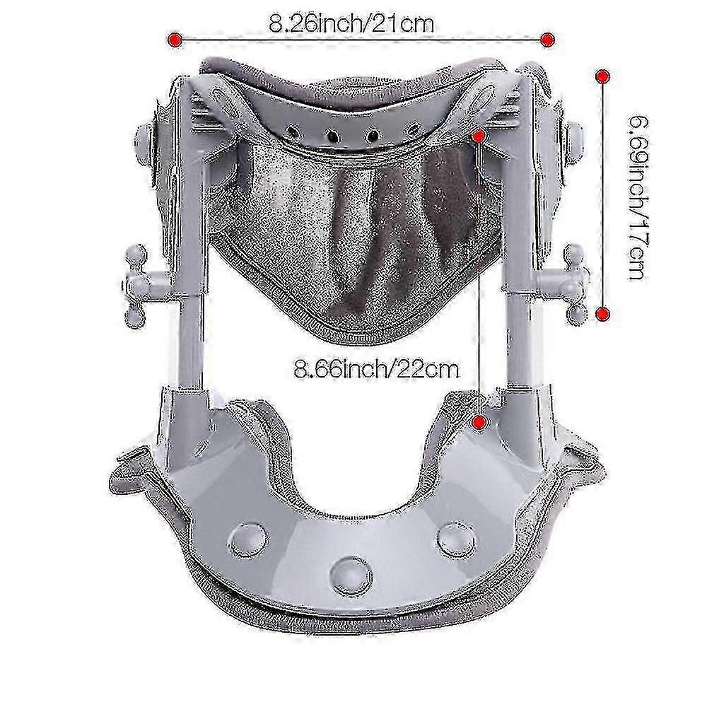 Adjustable neck brace, 3-level heated cervical traction device, 5-level height-adjustable hot compre Chumian