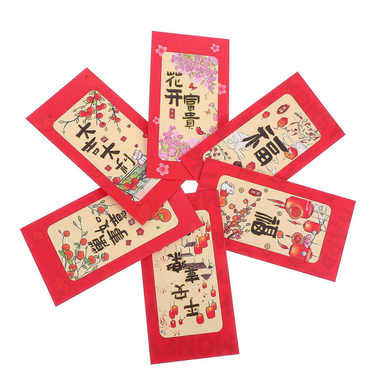 Spring Festival Red Envelopes 54Pcs Paper Red Packet for Gift and Weddings
