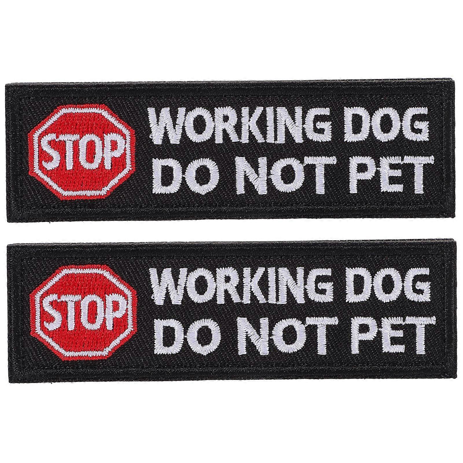 2pcs Embroidered Service Dog Patches Do Not Pet Patches Dog Identification Patches For Dogs Do Not Pet Patches Pet Harnesses