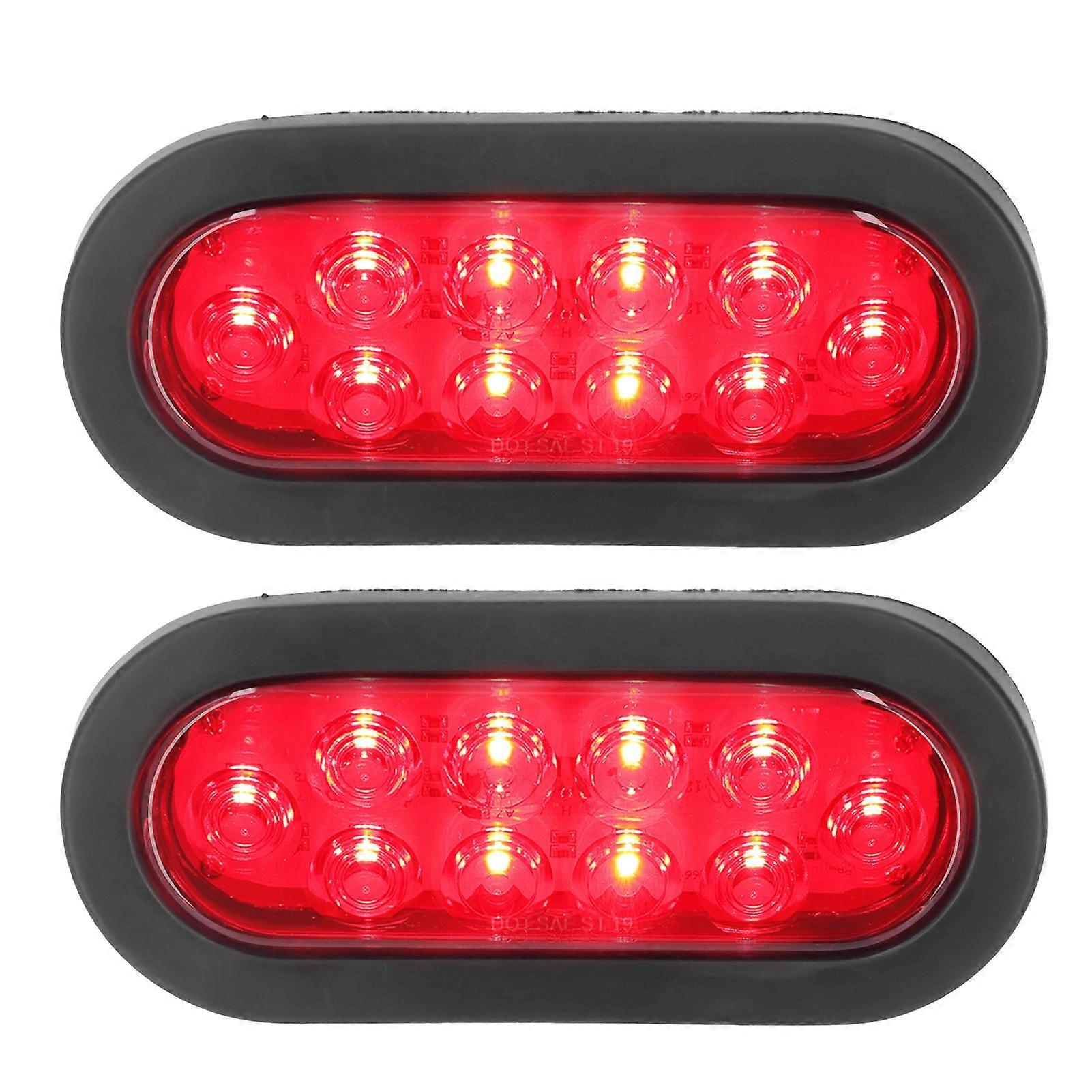 Rear turn signal lamp for truck boat 2pcs LED waterproof oval