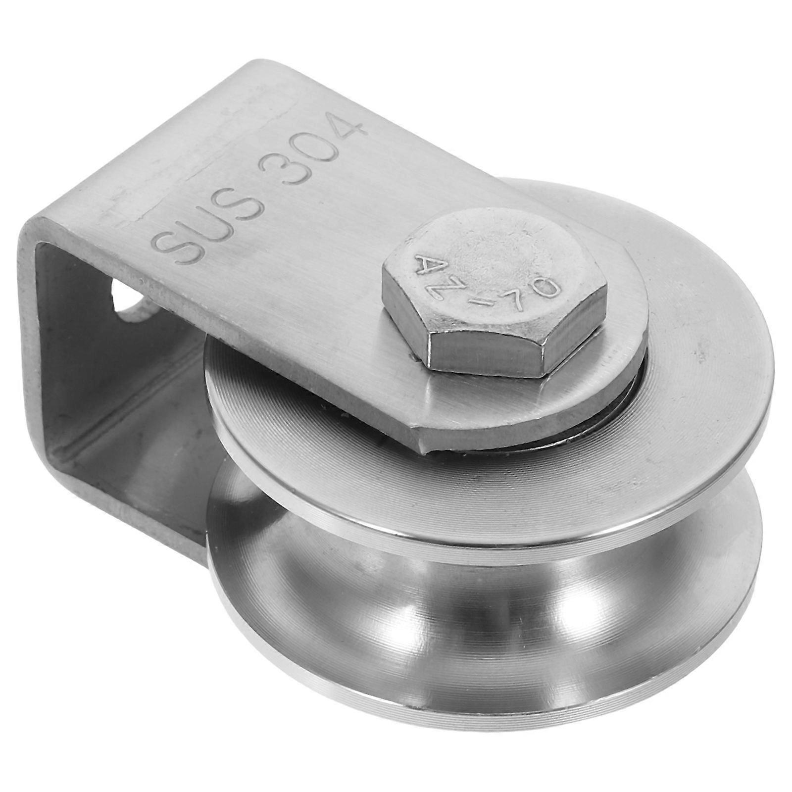 Silver Stainless Steel Sliding Gate Track Roller Pulley for Smooth Operation