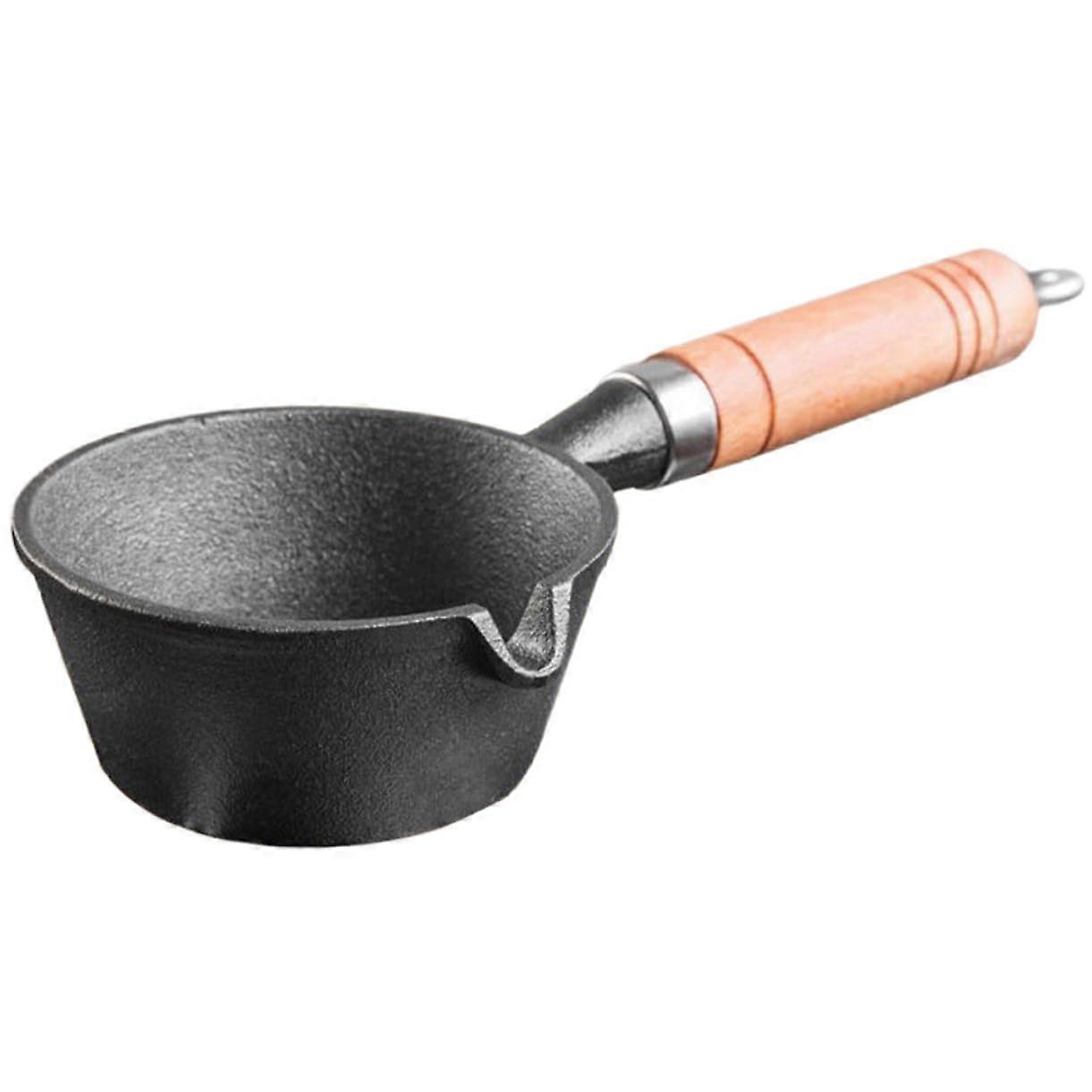Cast Iron Nonstick Mini Milk Pan Deep Spout Saucepan For Gas Stove Induction Cooker Egg Frying Pan