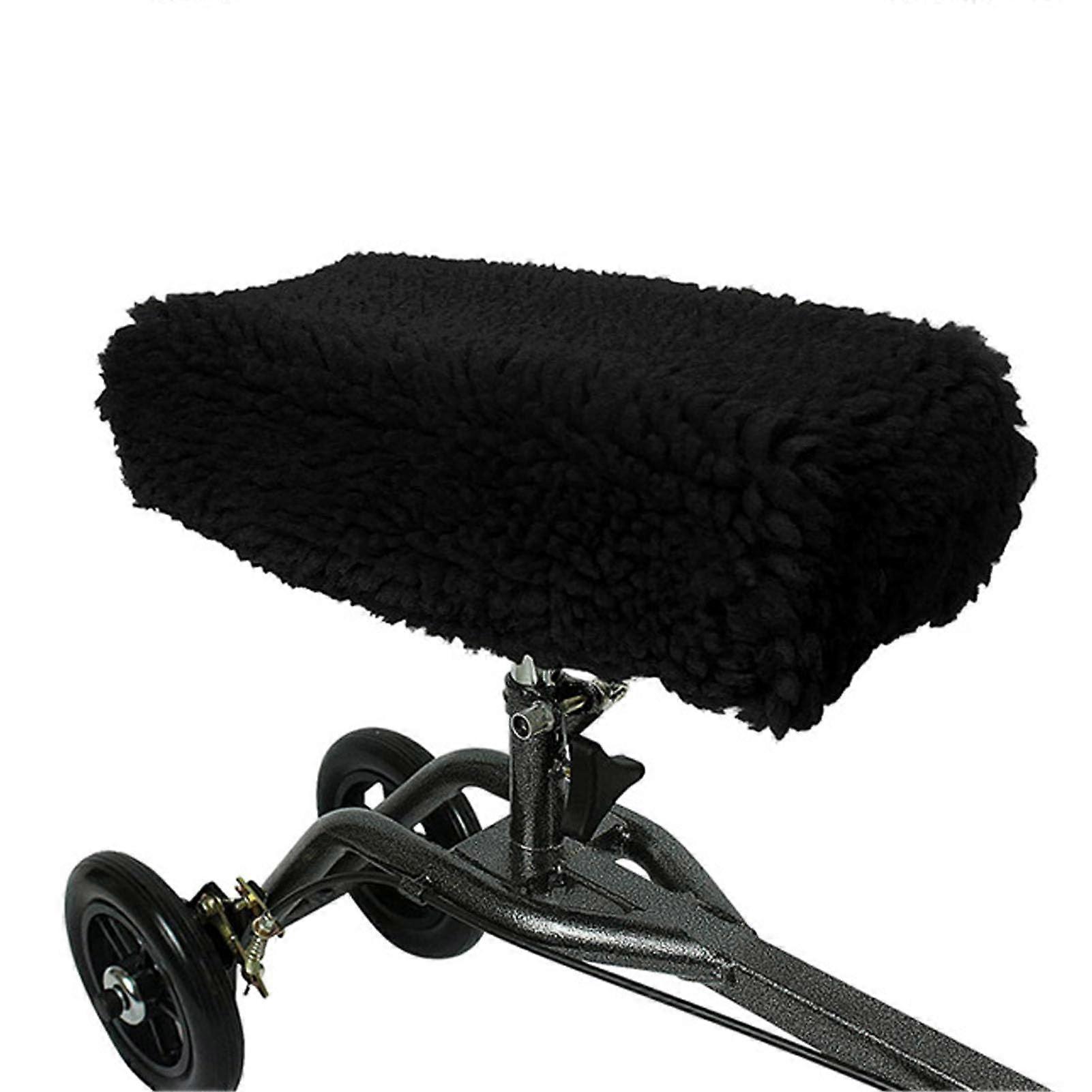 Knee Scooter Pad Cover Soft Plush Cushion Accessory Universal Fit Black Fits Most Knee Scooters
